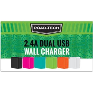 Road-Tech Tray Pack 2.4A Dual USB Wall Charger